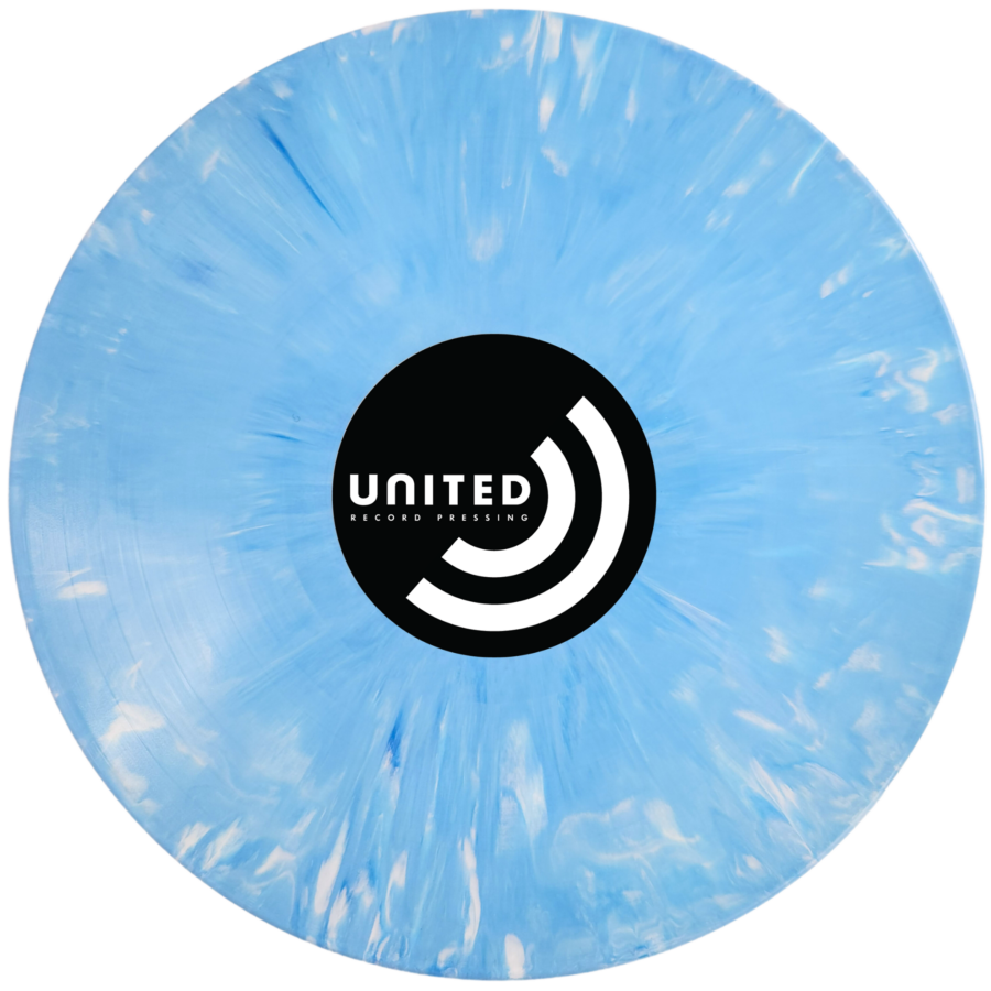 324 Opaque Blue and White Mix record