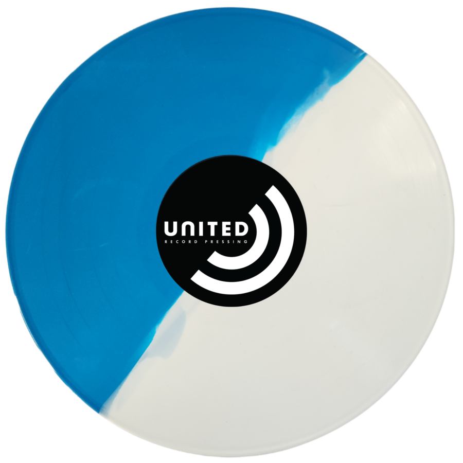 401 2-Color Split Vinyl - Turquoise and White Split record