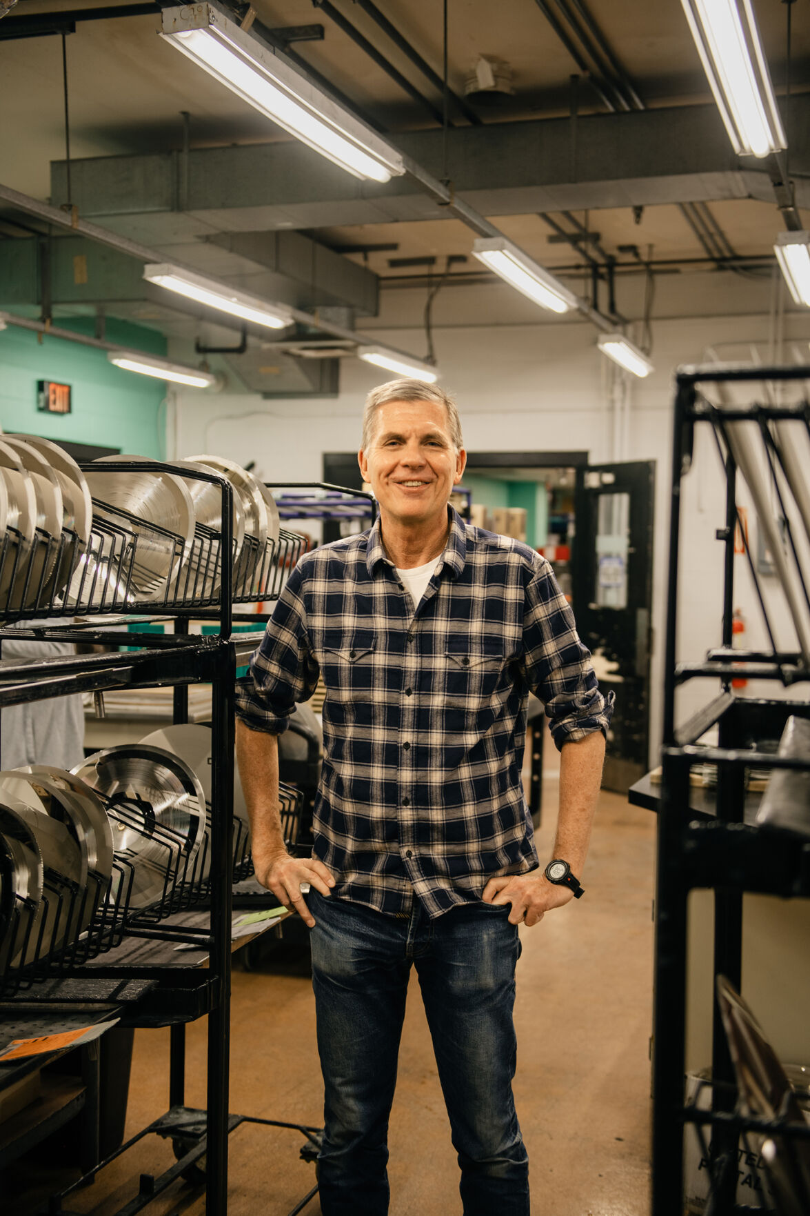 Mark Michaels CEO in URP's plating shop