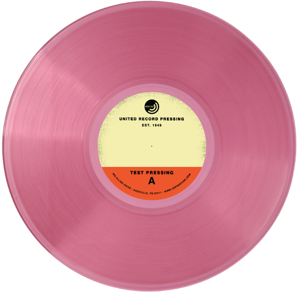 Translucent pink vinyl record color